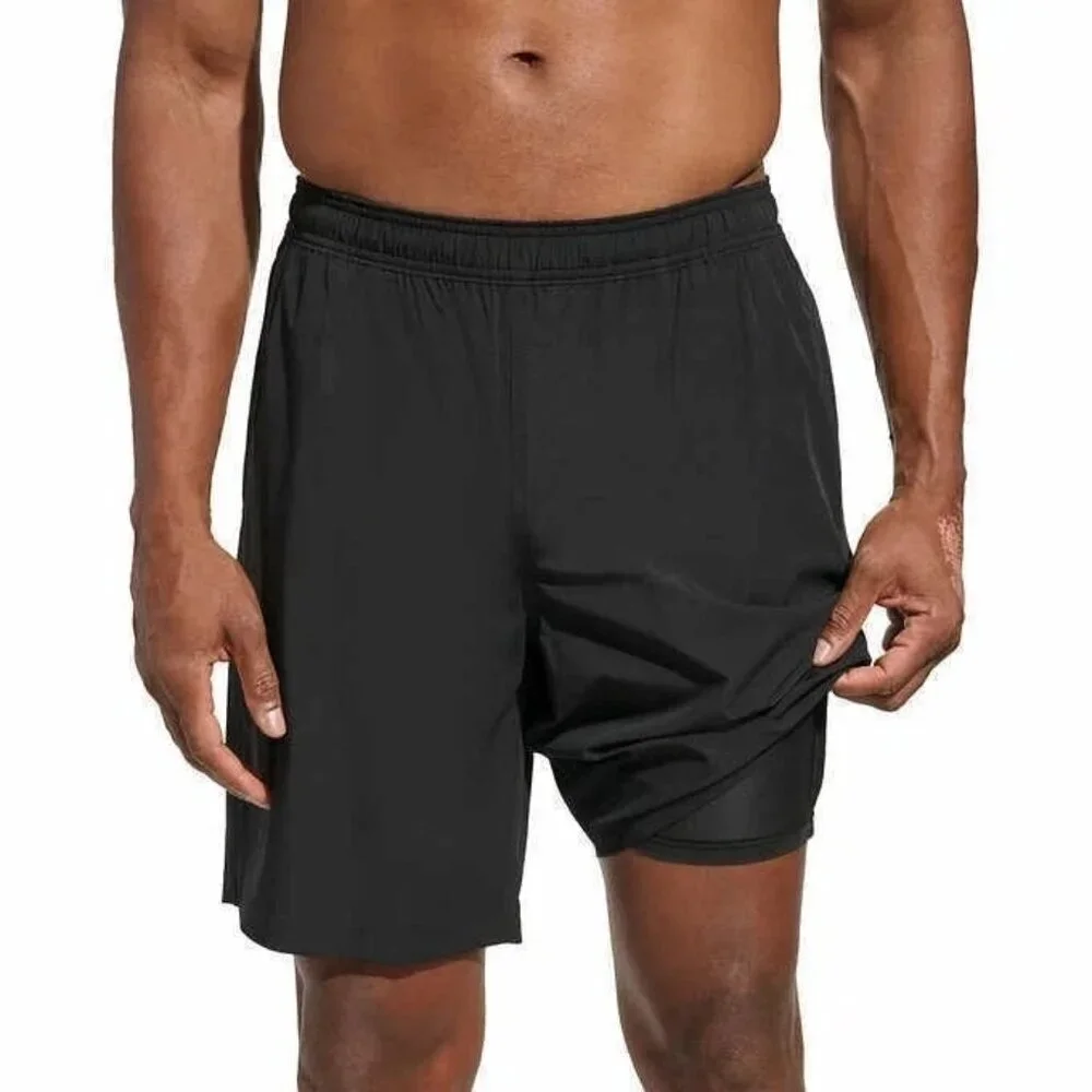 Kirkland Signature Men's S Black Athletic Swim Shorts Moisture Wicking N1000